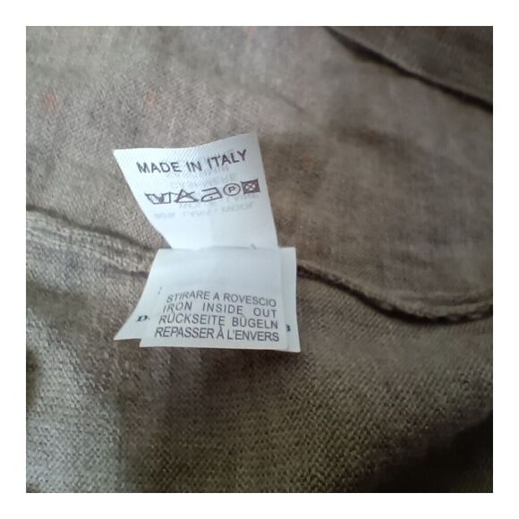 Brunello Cucinelli Cashmere Wool Jumper Sweater Taupe Orange V-Neck Men's 50 - Picture 6 of 6